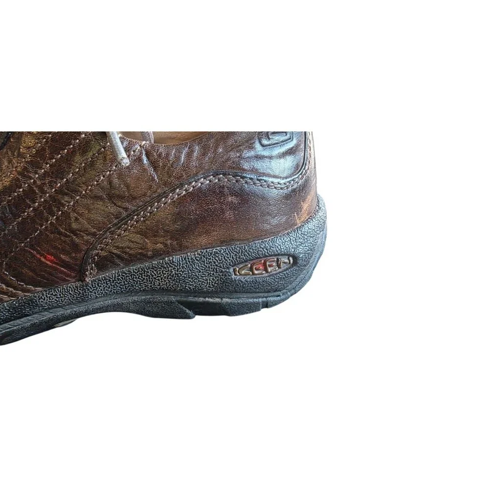 KEEN Alki Brown Leather Shoes Men's US 8.5 EU 41 Lace Up